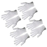 BeauPretty 12 pares de guantes de algodón blanco para entrenamiento, guantes de protección laboral, guantes para hospital, cosméticos, spa, hidratantes, inspección de monedas