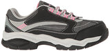 Skechers for Work Bisco Zapatos de Trabajo Antideslizantes para Mujer, Negro/Gris, 8 US