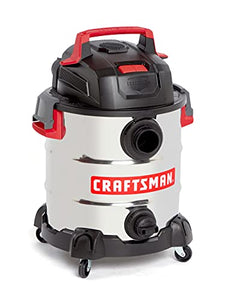 CRAFTSMAN CMXEVBE17155 Aspiradora portátil de acero inoxidable con accesorios de 10 galones y 6.0 pico HP