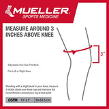 Mueller Sports Medicine - Rodillera ajustable con bisagras, color negro y gris, talla única