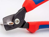 KNIPEX Tools 95 12 160 Tijeras de cable de corte escalonado, agarre cómodo de 6.25 pulgadas