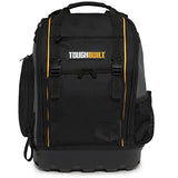 ToughBuilt - Bolsa de herramientas y mochila profesional, se adapta a portátiles de 13 a 17 pulgadas, solapa frontal grande que proporciona fácil acceso a todas las herramientas, base resistente todoterreno, bolsillos internos abiertos y cubiertos (TB-66C