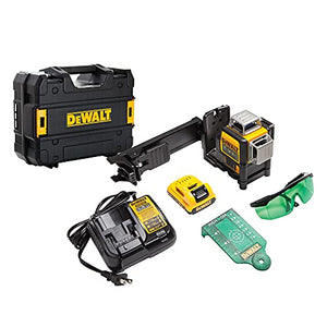 DEWALT Láser de Línea con Rayo color Verde MAX* 12V y Bateria Ion-litio XR 2.0Ah DW089LG