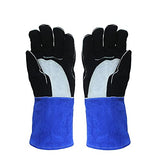 Soldador spot Cuero ARCO Guantes de soldadura Los guantes de trabajo de los soldadores de los guantes de seguridad de la seguridad de la seguridad del aislamiento Guantes de soldadura TIG CALENTE Peso