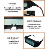 EYGRANG Gafas de Soldadura de oscurecimiento automático Solar, Herramienta Protectora, Casco de Soldador, Gafas Protectoras, Accesorio para Gafas