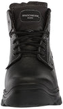 Skechers, Bota Industrial para Hombre, Burgin-Tarlac 77143, negro, cuero, (Black Embossed Leather), 26 Ancho Medio