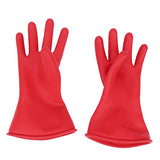 Pongnas Par de Guantes aislantes de látex, Clase 00, Dedo Completo, bajo Voltaje, 500 V, Guantes Reutilizables, IEC 60693-2014(9)