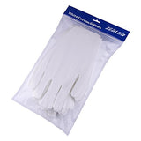 Zealor - Guantes blancos, 12 pares de guantes de algodón suave, guantes de inspección plateados, guantes de forro elástico, tamaño mediano