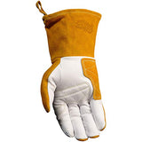 Caiman 1540-4 Guantes de soldadura y fundición, color dorado, M