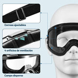 Gafas Seguridad Protectoras Aislantes Transparentes Lentes Seguridad Protectores Antiempañantes Seguridad de Modo Dual Transparente Antivaho Superclaro Alta Resistencia Resistencia a Los Arañazos