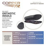 Copper Fit Balance - Plantilla ortopédica con infusión de cobre, color negro pequeño