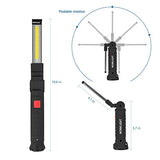 Luces de trabajo recargables, linterna magnética LED COB Vagocom y 5 modos de luz de trabajo portátil con rotación de 360 grados para mecánico, reparación de coche, uso doméstico y exterior (paquete de 2)