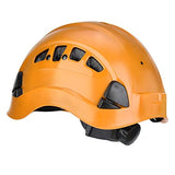 LAJS Casco de Seguridad, cómodo de Llevar Casco de espeleología Tela Suave con Orificio de Aire para espeleología(28 * 21 * 18cm-Naranja)