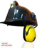 DECIBEL DEFENSE Orejeras ajustables para casco duro, protección auditiva NRR 30dB construcción de protección auditiva, soldadura, fabricación, Amarillo hi-viz, Regular