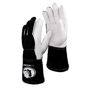 YESWELDER Guantes de soldadura TIG de piel de cabra de primera calidad, cuero de grano superior, alta destreza, verdadero, ajuste XL