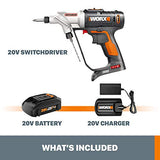 Worx WX176L.8 20V Power Share Switchdriver 2.0Ah 2 en 1 taladro y controlador inalámbrico (2.0Ah)