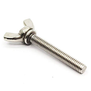 Tornillo de mariposa de acero inoxidable con tornillo de mariposa para el pulgar, 10 tornillos (M6-1,0 x 40 mm)