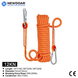 NewDoar Cuerda de escalada estática de 10 mm (3/8 pulgadas), equipo de cuerda de escape, equipo de escalada en hielo, cuerda de rescate de incendios (naranja/33 pies/10 m)