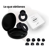 Loop Quiet - Tapones Oídos para dormir – Protección Auditiva de Silicona Suave Reutilizables + 8 Puntas para los Oidos en XS/S/M/L - Reducción Sonido 27dB - Antiruido, Estudiar - Negro