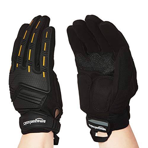 AmazonBasics Premium Impact Gloves, Black, S