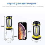 Camping Linterna LED Multifuncional, (2022 Nuevo modelo) Lámpara de trabajo recargable 2200 mAh Banco de Potencia, Plegable, Súper Brillante, prop de Salvamento del Campamento.