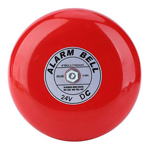 Campana de alarma contra incendios, CB-6B Campana de alarma eléctrica de 95dB 150 mm / 5.9in Campana de alarma Campana de alarma de seguridad para la escuela Hogar Fábrica(DC 24V)