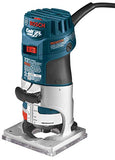 Bosch PR20EVSNK Kit de instaladores Colt 5.7 Amp 1 HP Router de velocidad variable con base fija con 3 bases variadas y guía de borde