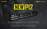 Combo: Nitecore Nueva linterna LED P12 Vers - C-ree XP-L HD V6-1200 lúmenes con interruptor de presión RSW3