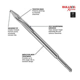 BOSCH HS1472 10 pulgadas Punta SDS-plus Bulldog Xtreme Martillo Acero, Plata