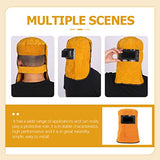 iplusmile Soldadura Protector de La Soldador de Cuero para Soldador de Cuero Tapa de Molienda con Cuello Drapeado de Hombro Filtro de Oscurecimiento de Drapeado Naranja