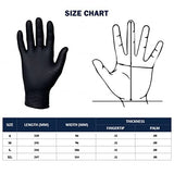 Guantes De Nitrilo Negro Libre de Latex Sin Polvo deshechable resistente antiadherente uso industrial alto rendimiento ideal para cocinar pack de 100 piezas (Medium)