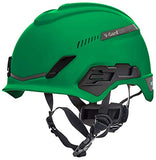 MSA 10194786 H1 V-Gard Casco con suspensión de carraca Fas-Trac III Pivot, Tri-Vent, Verde