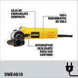 DEWALT Mini Esmeriladora Angular de 4 1/2 Pulgadas (115mm) 700W DWE4010