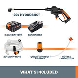 Worx Hydroshot - Limpiador de energía portátil de 20 V Power Share 320 PSI -WG620 (batería y Cargador incluidos)