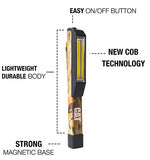 Cat Linterna LED con base magnética de 175 lúmenes con chip incorporado CT1000 (negro/amarillo)