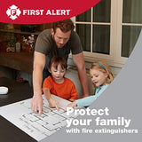 First Alert HOME2PRO - Extintor Recargable con clasificación UL 2-A:10-B:C, Rojo