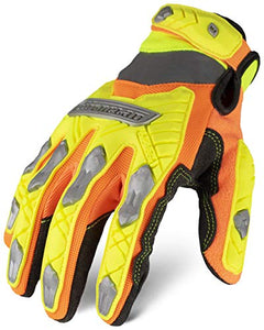 Guantes de trabajo Ironclad Command Impact para visualización táctil, palma y dedos conductivos, protección contra impactos, lavable a máquina, tallas S, M, L, XL, XXL (1 par)