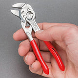 Knipex 86 03 125 SB Mini Tenaza Llave para Tuercas y Tenaza en Una Sola Herramienta Cromado Recubiertos de Plástico, 125 mm