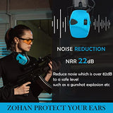 ZOHAN EM054 - Protección electrónica para los oídos, reducción de ruido, amplificación de sonido, orejeras de seguridad para rango de pistolas, caza (azul 2)