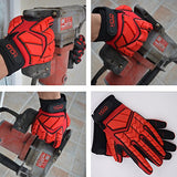 Guantes antivibración, guantes de impacto para hombre, con acolchado SBR TPR, guantes de trabajo de seguridad resistentes