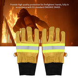 Yesbaby Guantes de Trabajo Ignífugos Guante de Seguridad Resistente Al Calor Antivalor de Cuero de Vaca Duradero