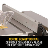 DEWALT Sierra de Mesa 10 Pulgadas 1800W con Hoja de Sierra de 60 Dientes y Guia para Cortes DWE7470