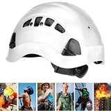 Zwinner Casco de protección ndustrial, resistente a la corrosión, resistente a altas temperaturas, casco de seguridad, tela suave con orificio de aire para espeleología(28 x 21 x 18cm-blanco)