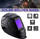 Soldadores Escudo facial, Handheld de máscara de soldadura, casco de soldador de oscurecimiento automático, área de vista grande de 100x93 mm, batería de litio con energía solar, control de la soldado