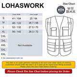 LOHASWORK Chaleco de seguridad de malla reflectante, multibolsillos, transpirable, ANSI/ISEA Standard, Negro 02, Medium