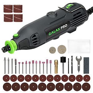 GALAX PRO Kit de herramientas rotativas de 1 amperios de control de velocidad variable de 8000 – 33,000 rpm. Herramienta giratoria con 48 accesorios para proyectos de manualidades y creaciones de bricolaje