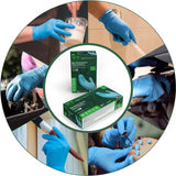 AMMEX - X344100-BX - Nitrile Gloves - X3 - Disposable, Powder Free, Latex Rubber Free, Industrial, 3 mil, Medium, Blue (Box of 100)