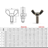 ieluosi M5 - Tornillo de mariposa (acero inoxidable, 30 unidades), M5x8