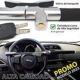 KRASER WA839B Bastón Antirrobo Automóvil Volante, Cerradura Seguridad, Martillo Emergencia, Disuasorio, Universal Coche Camión, Caravana Furgoneta, Bastón Carro, Seguro Volante, Candado Auto