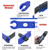 Hilitchi MC3 MC4 - Crimpadora solar para cable PV de panel solar de 2,5/4,0/6,0 mm2, pelacables y cortador, 10 conectores de cable de panel solar MC4 macho y hembra, 1 par de conectores MC4 solares